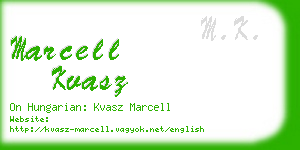 marcell kvasz business card